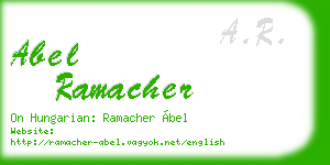 abel ramacher business card